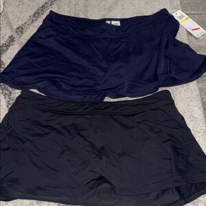 Anne Cole Navy and Black Athletic Skorts
